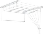 Фото Sepio сушарка для білизни 6x200 см 12 м білий