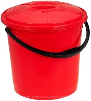 Фото R-Plastic відро з кришкою 10 л червоне