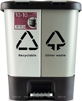 Фото MVM BIN-05 10+10 L light gray/gray