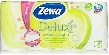 Фото Zewa Туалетний папір Deluxe Camomile Comfort 3-шаровий 8 шт