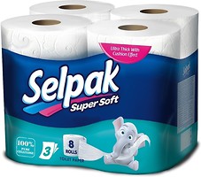Фото Selpak Туалетний папір Super Soft 3-шаровий 8 шт