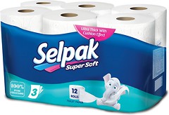 Фото Selpak Туалетний папір Super Soft 3-шаровий 12 шт