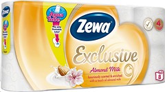 Фото Zewa Туалетний папір Exclusive Almond Milk 4-шаровий 8 шт