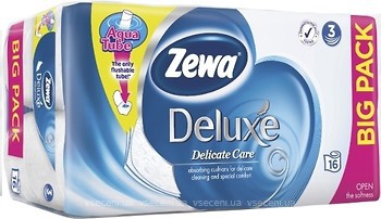 Фото Zewa Туалетная бумага Deluxe Delicate Care 3-слойная 16 шт