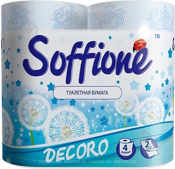 Фото Soffione Туалетний папір Decoro 2-шаровий 4 шт