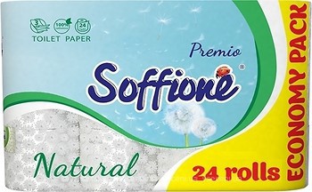 Фото Soffione Туалетний папір Premio Natural 3-шаровий 24 шт