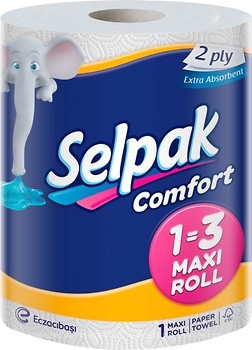 Фото Selpak Паперові рушники Comfort Maxi 1=3 2-шарові 1 шт