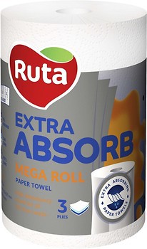 Фото Ruta Паперові рушники Extra Absorb Mega roll 3-шарові 1 шт