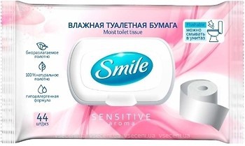 Фото Smile Вологий туалетний папір Sensitive 44 шт