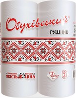 Фото Обухів Бумажные полотенца 2-слойные белые 2 шт