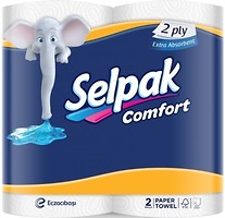 Фото Selpak Паперові рушники Comfort 2-шарові 2 шт