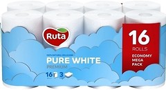 Фото Ruta Туалетний папір Pure White 3-шаровий 16 шт