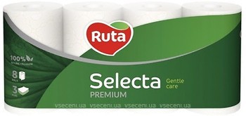 Фото Ruta Туалетний папір Selecta Premium 3-шаровий 8 шт