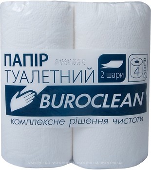 Фото BuroClean Туалетний папір 2-шаровий біла 4 шт