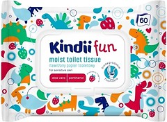Фото Cleanic Вологий туалетний папір Kindii Fun 60 шт