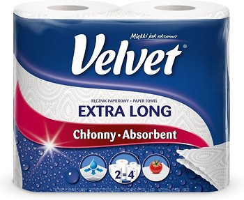 Фото Velvet Паперові рушники Extra Long 2-шаровий 2 шт