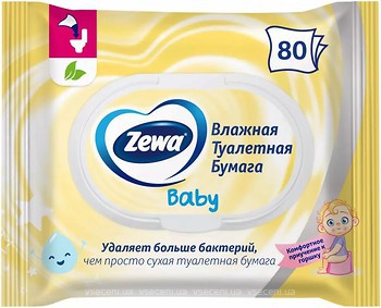 Фото Zewa Вологий туалетний папір Baby 80 шт