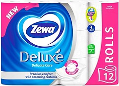 Фото Zewa Туалетний папір Deluxe Delicate Care 3-шаровий 12 шт