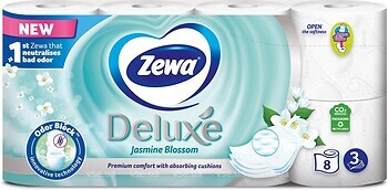 Фото Zewa Туалетний папір Deluxe Jasmine Blossom 3-шаровий 4 шт