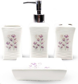 Фото S&T набор для ванной 4 в 1 Полевые цветы (888-137)