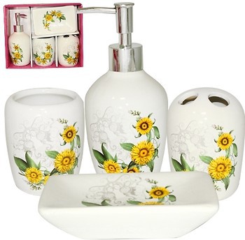 Фото S&T набор для ванной 4 в 1 Луговые цветы (888-06-018)