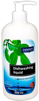 Фото DeLaMark Засіб для миття посуду з ефірною олією троянди 500 мл