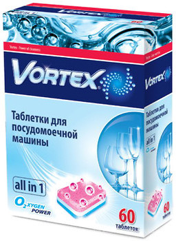 Фото Vortex Таблетки для посудомийної машини All in 1 60 шт