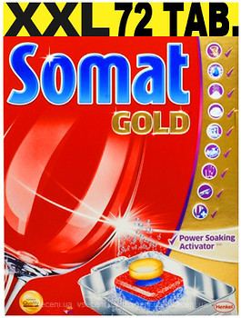 Фото Somat Таблетки для посудомийних машин Gold 72 шт