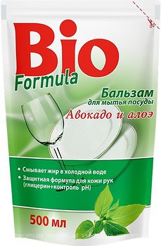 Фото Bio Formula Бальзам для миття посуду Авокадо та алое (запаска) 500 мл