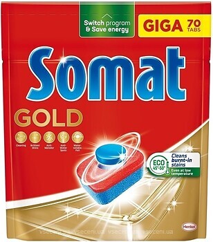 Фото Somat таблетки для посудомийних машин Gold 70 шт