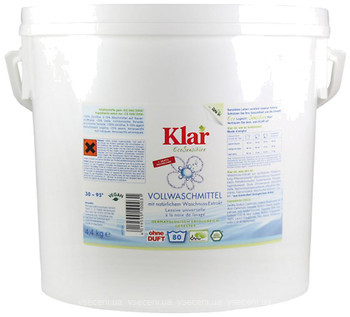Фото Klar Органічний універсальний пральний порошок з екстрактом мильного горіха 4,4 кг
