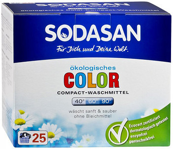 Фото Sodasan Порошок для прання кольорових тканин Compact Color 1,2 кг