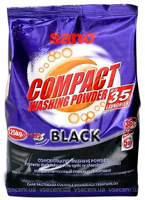 Фото Sano Пральний порошок Black Compact 1,25 кг