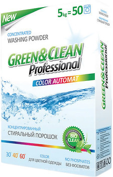 Фото Green&Clean Стиральный порошок Professional Color Automat 5 кг (50 стирок)