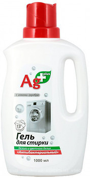 Фото Ag-plus Антибактеріальний гель для прання білої та кольорової білизни 1 л