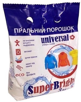 Фото Super Brigh Пральний порошок універсальний 3 кг