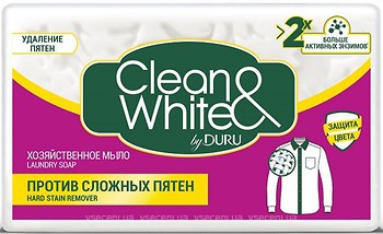 Фото Duru Мыло хозяйственное Clean White для удаления пятен 125 г