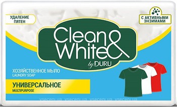 Фото Duru Мыло хозяйственное Clean White Универсальное 125 г