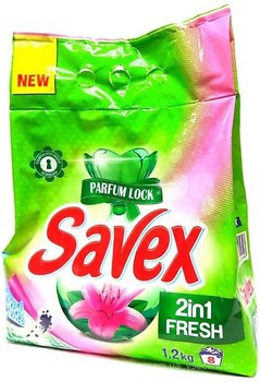 Фото Savex Стиральный порошок Parfum Lock 2в1 Fresh 1.2 кг