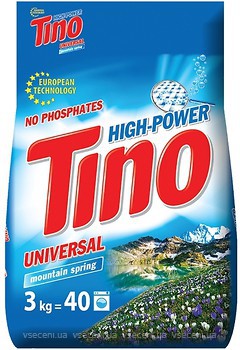 Фото Tino High-Power Універсальний пральний порошок Mountain spring 3 кг