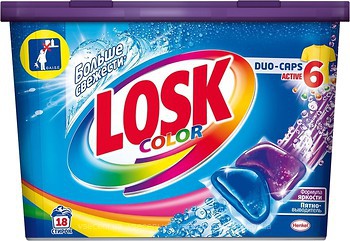 Фото Losk Капсули для прання Duo-Caps Color 18 шт