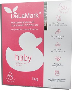 Фото DeLaMark Пральний порошок Baby з ефектом кондиціонера 1 кг