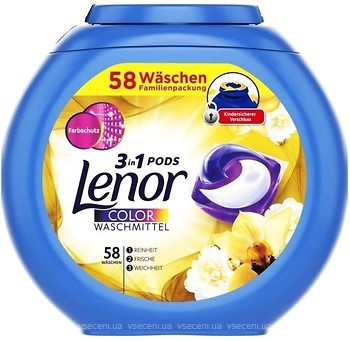 Фото Lenor Гелевые капсулы для стирки Vollwaschmittel Color 58 шт