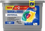 Фото Wash&Free Капсули для прання 4 в 1 17 шт