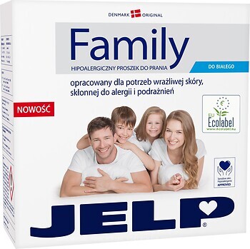 Фото Jelp Пральний порошок для білої білизни Family 2.24 кг