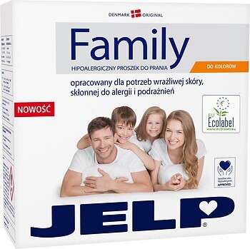 Фото Jelp Пральний порошок для кольорової білизни Family 2.24 кг