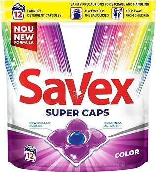 Фото Savex Гель-капсули для прання Color 12 шт