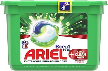 Фото Ariel капсули для прання All in 1 Pods + Extra Clean Power 18 шт