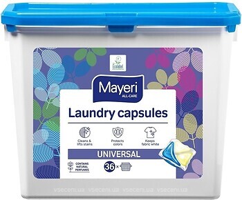 Фото Mayeri Гель-капсули для прання Universal 36 шт