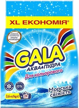 Фото Gala Стиральный порошок Аква-Пудра Color Морская свежесть 3.6 кг